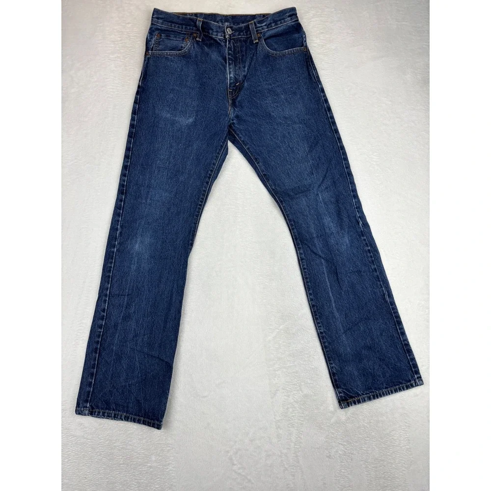 Levis 517 Mens 32x32 Bootcut Jeans Dark Indigo Western Wash Vintage Style Denim